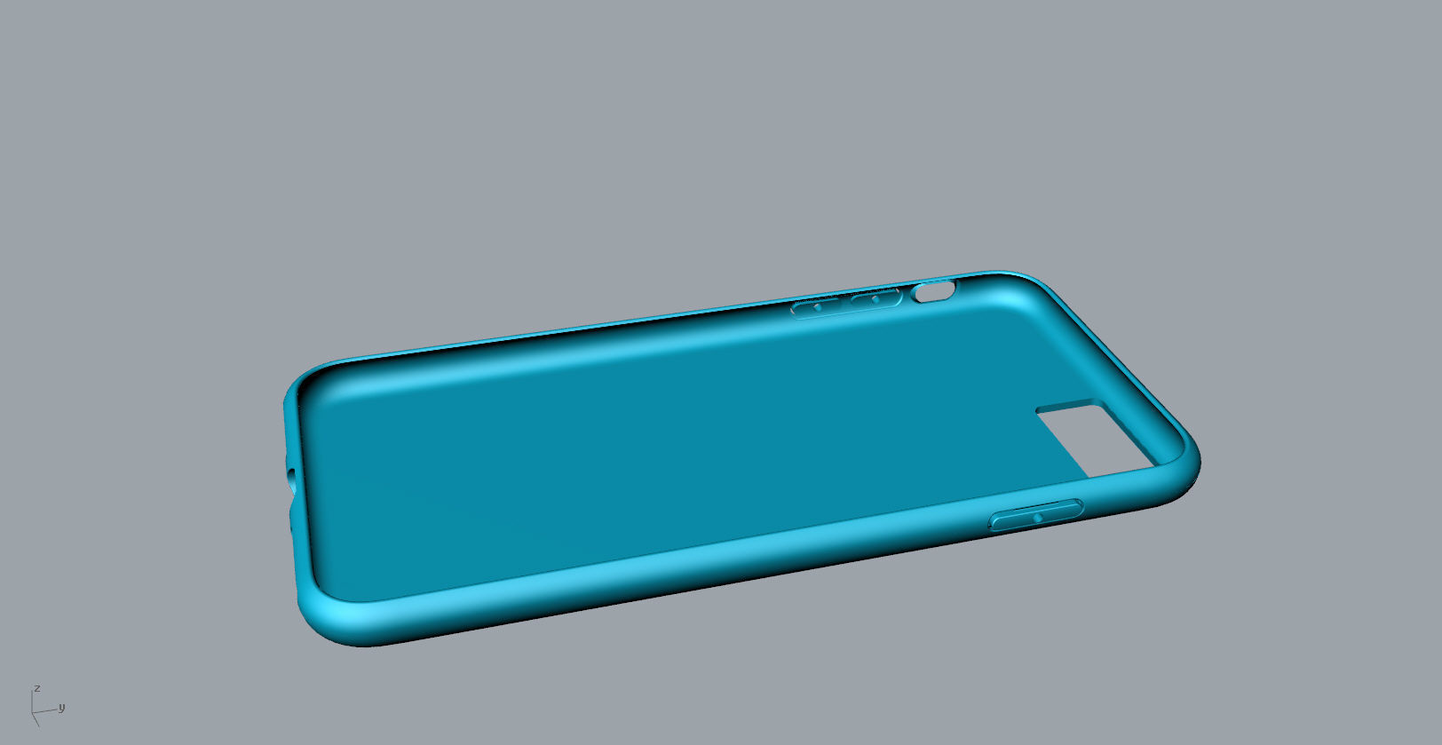 iphone 8plus blue case Original customizable design 3D model_25