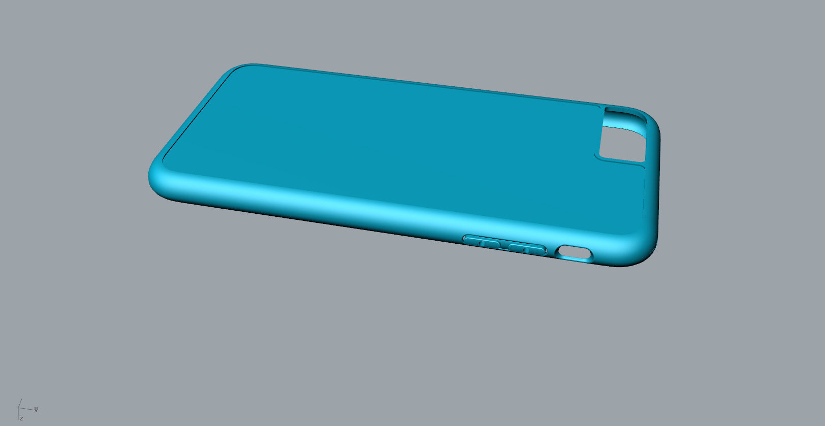 iphone 8plus blue case Original customizable design 3D model_23