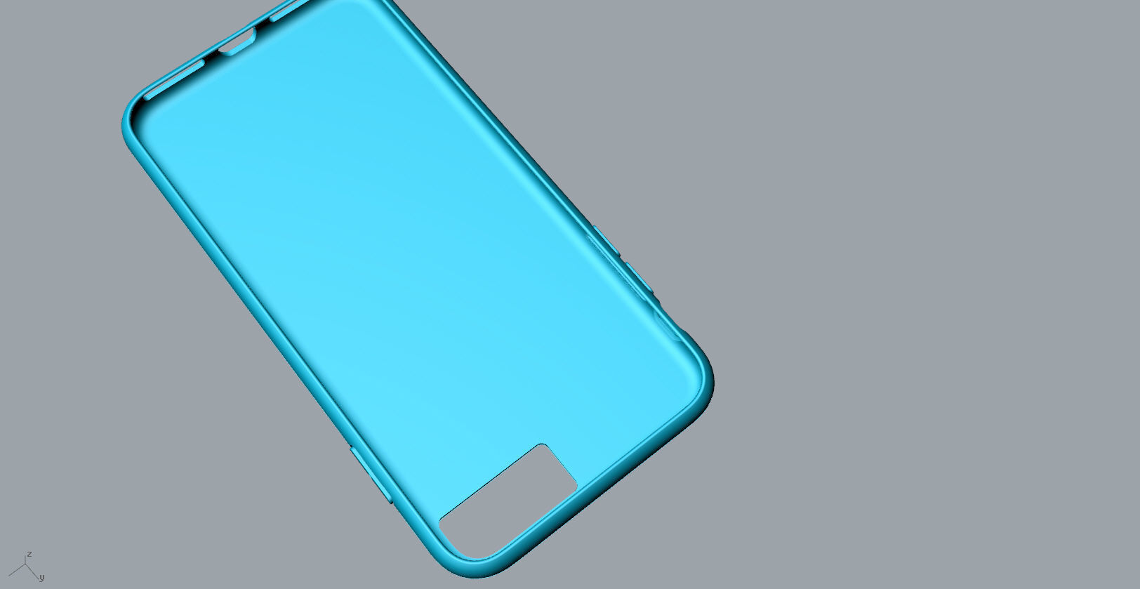 iphone 8plus blue case Original customizable design 3D model_11