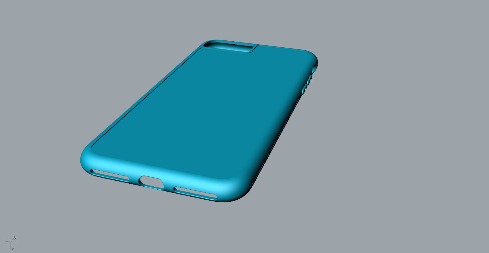 iphone 8plus blue case Original customizable design 3D model_19