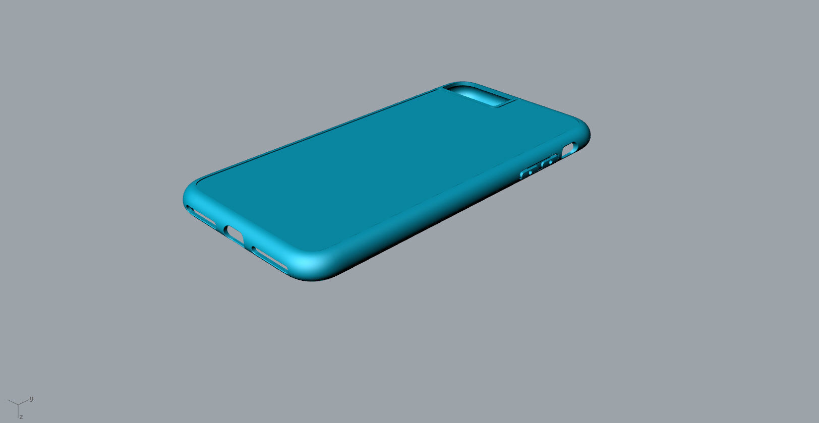 iphone 8plus blue case Original customizable design 3D model_5
