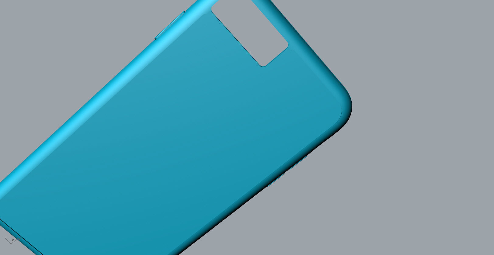 iphone 8plus blue case Original customizable design 3D model_14