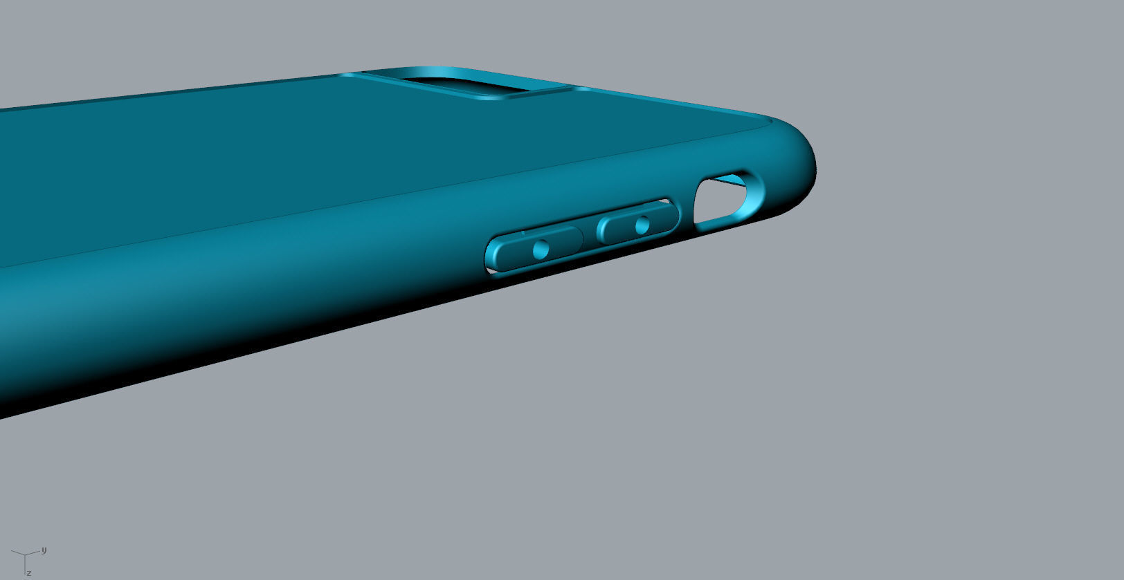 iphone 8plus blue case Original customizable design 3D model_9