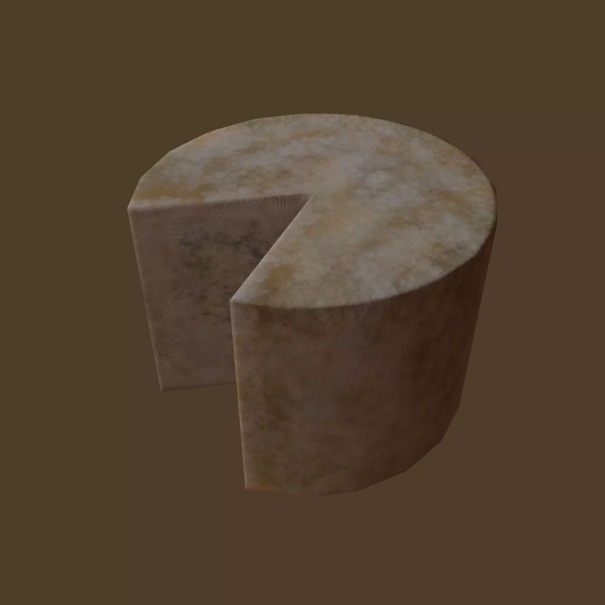 Aged Wheel of Cheese Free low-poly 3D model