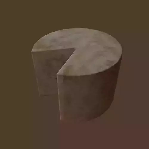 Aged Wheel of Cheese Free low-poly 3D model