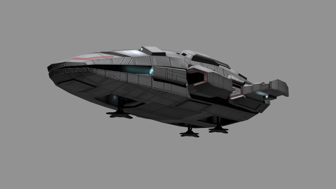 Private Spaceship LP Low-poly 3D model_5