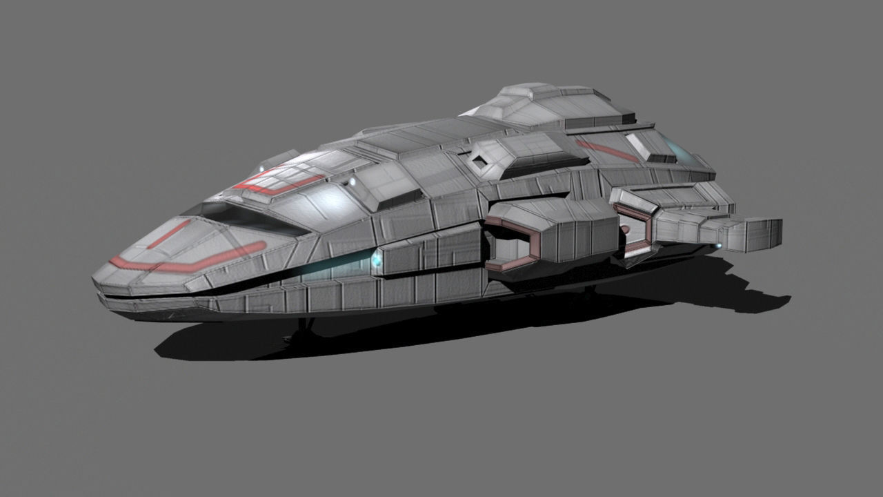 Private Spaceship LP Low-poly 3D model_1