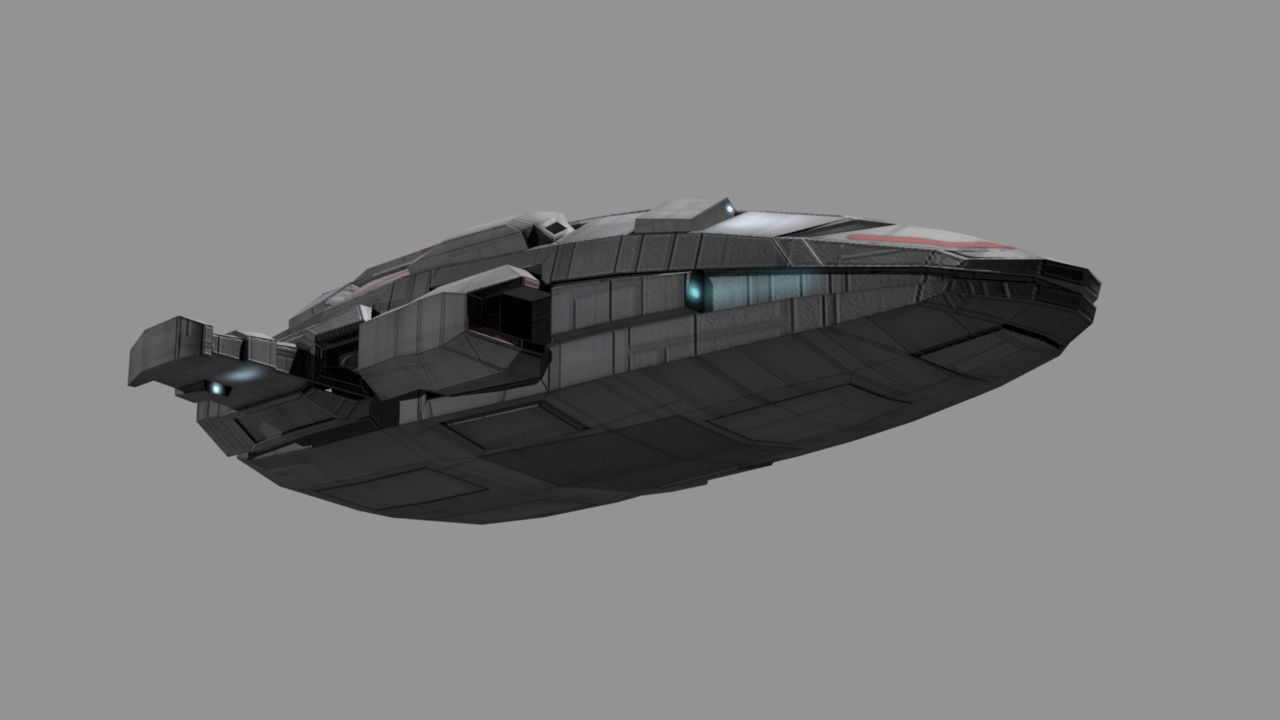 Private Spaceship LP Low-poly 3D model_8