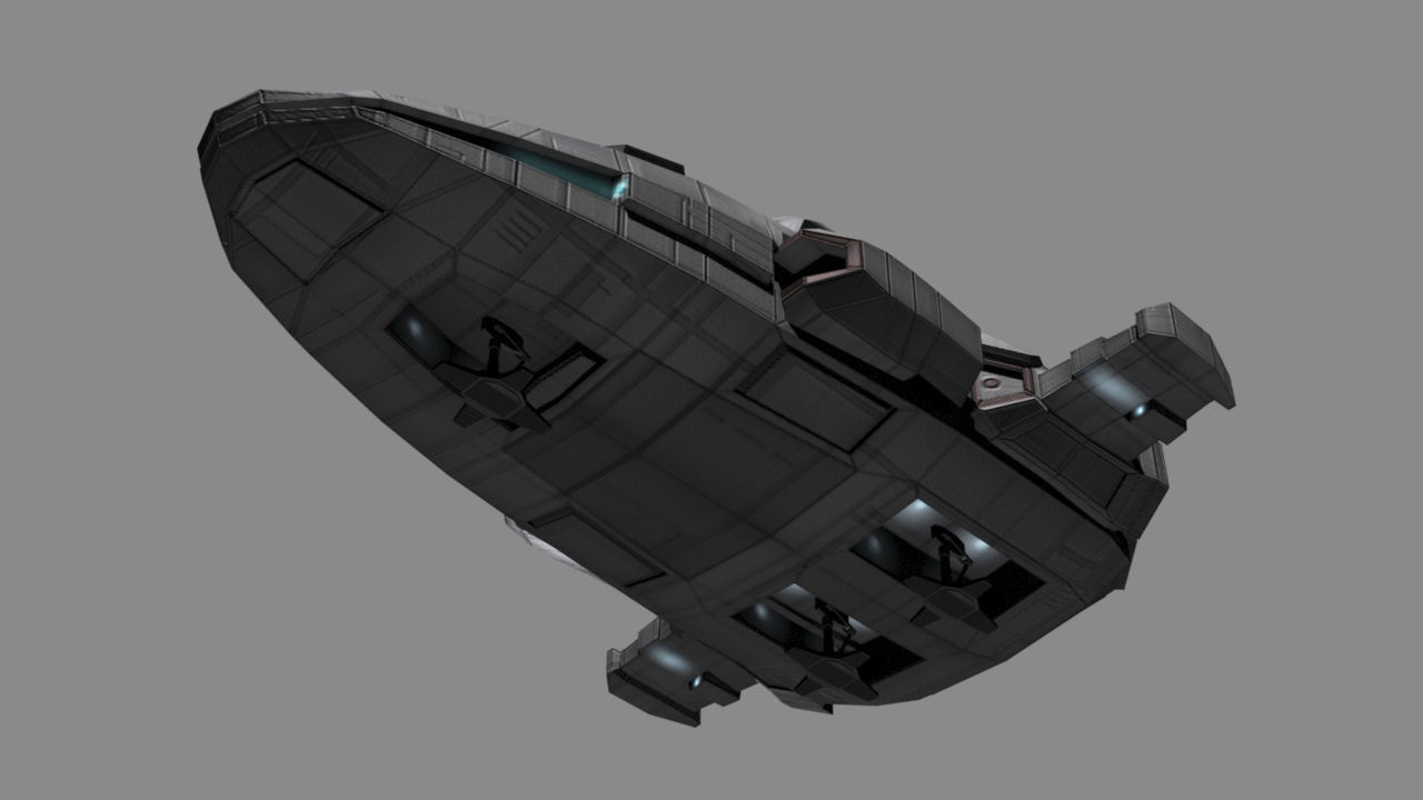 Private Spaceship LP Low-poly 3D model_6
