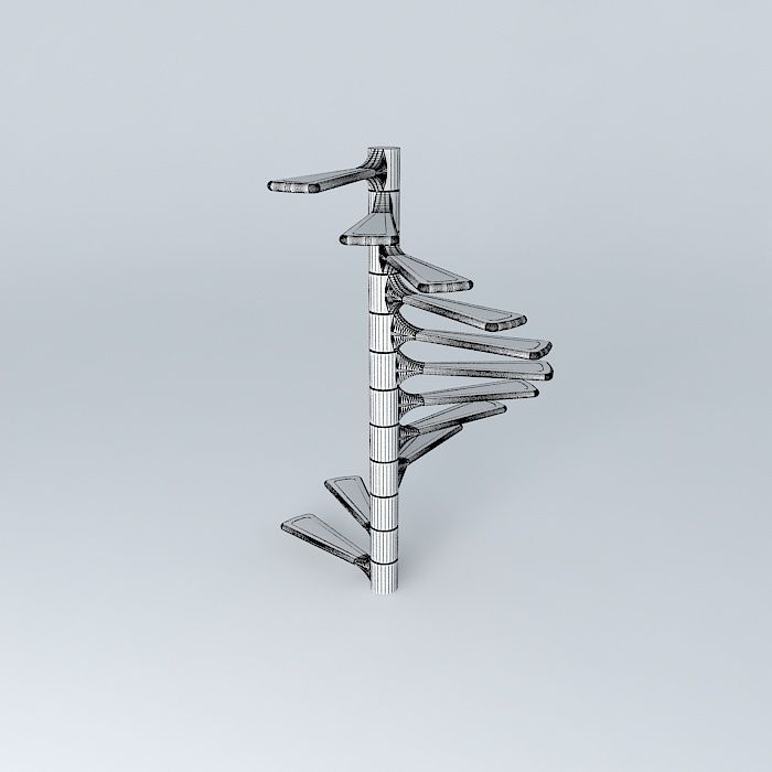 Spiral staircase Free 3D model_4