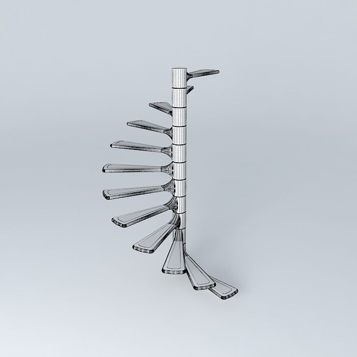 Spiral staircase Free 3D model_3
