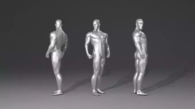 Muscular man for 3d printing