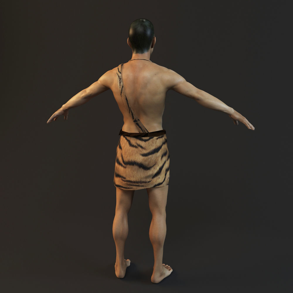 primitive ancients forefathers hominids eld Low-poly 3D model_1