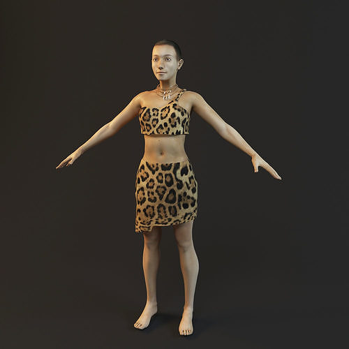 primitive ancients forefathers hominids eld-women Low-poly 3D model