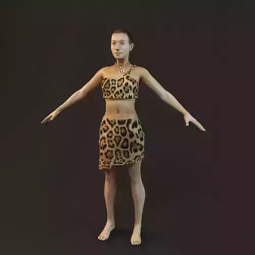 primitive ancients forefathers hominids eld-women Low-poly 3D model