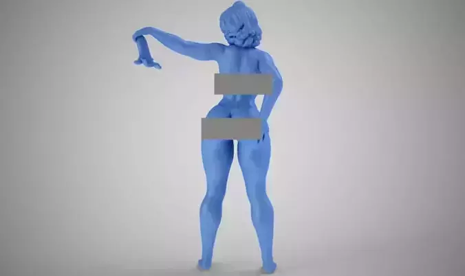 Woman Waving a Handkerchief