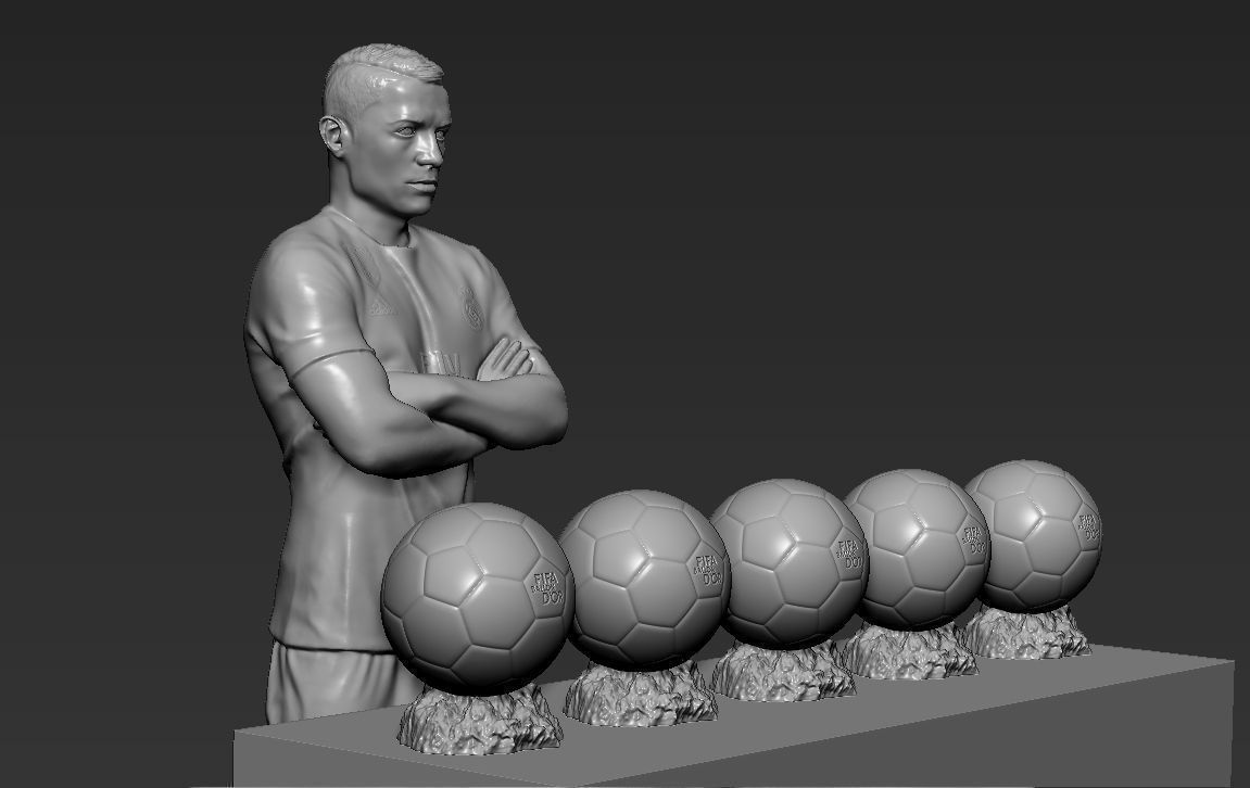 Famous Football figurines and busts for 3D printing 3D Model Collection_46
