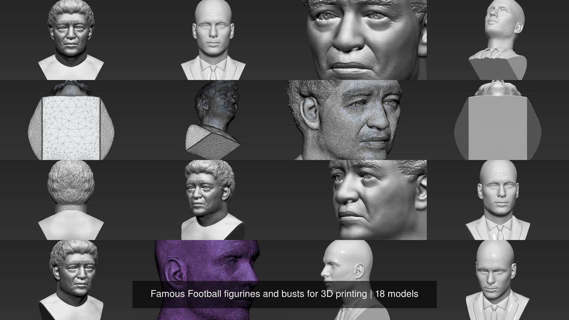 Famous Football figurines and busts for 3D printing 3D Model Collection_6