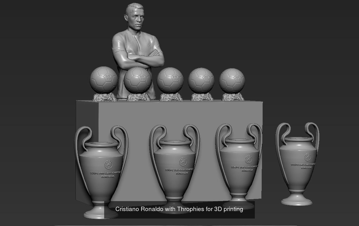 Famous Football figurines and busts for 3D printing 3D Model Collection_15