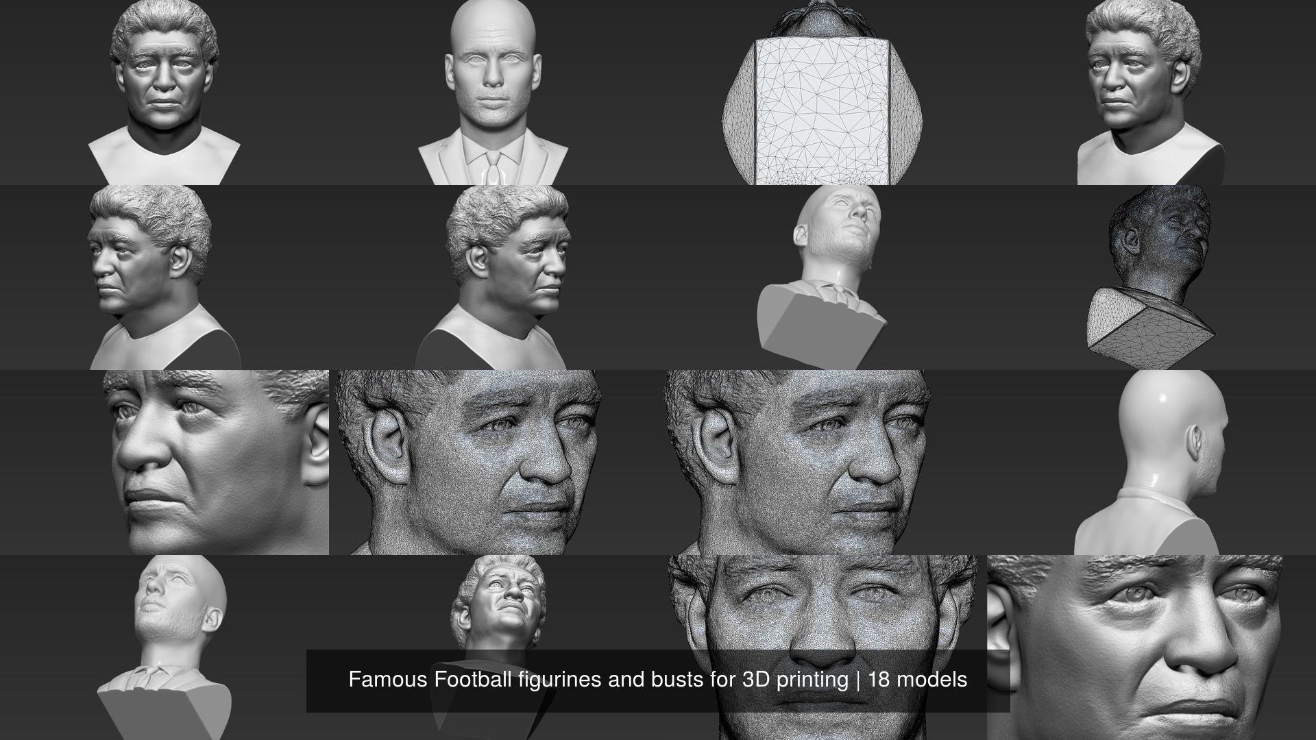 Famous Football figurines and busts for 3D printing 3D Model Collection_3