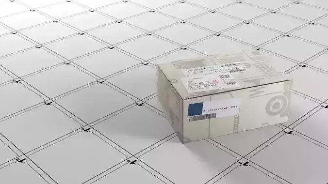 3D Model Package box Low-poly 3D model