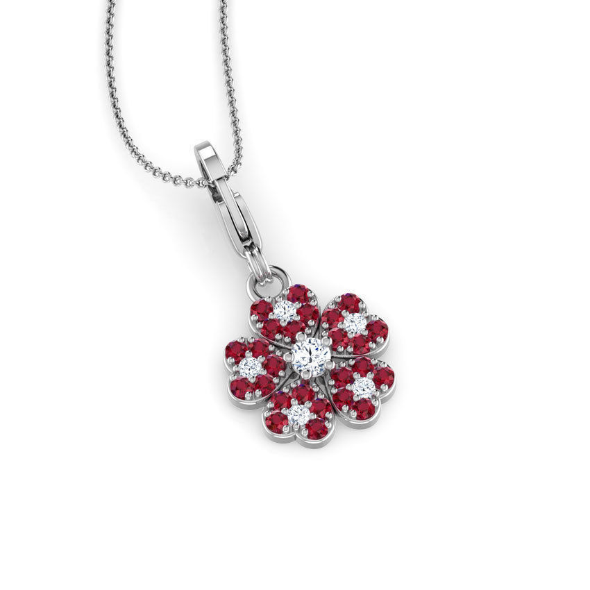 Cloverleaf Charm Pendant 3D print model_4