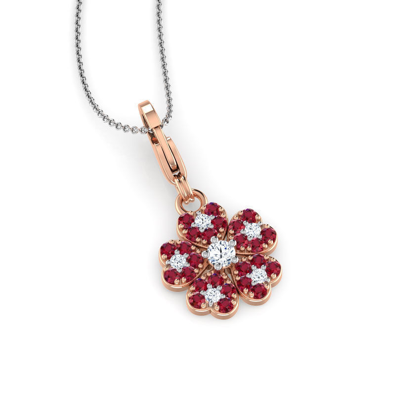 Cloverleaf Charm Pendant 3D print model_5