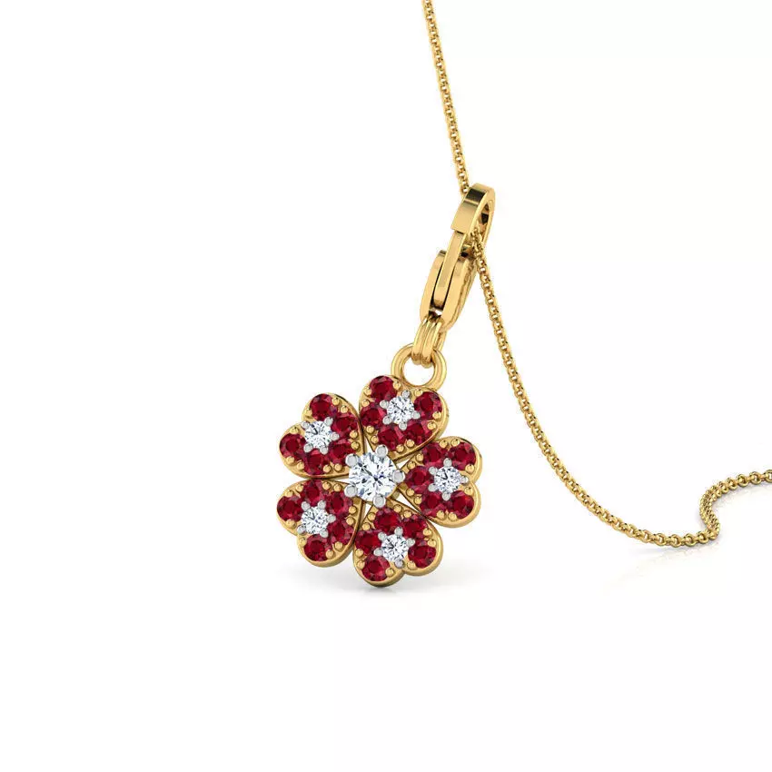 Cloverleaf Charm Pendant 3D print model_0