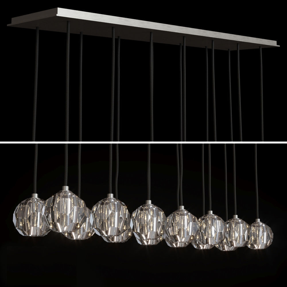 BOULE DE CRISTAL LINEAR CLUSTER CHANDELIER 48 3D model_1