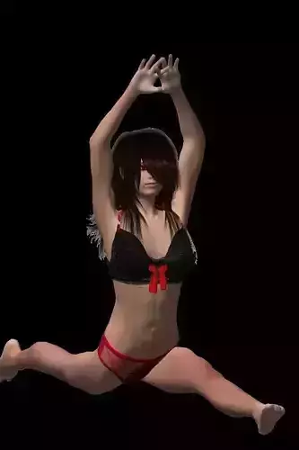 Beautiful Rigged Girl Low-poly 3D model