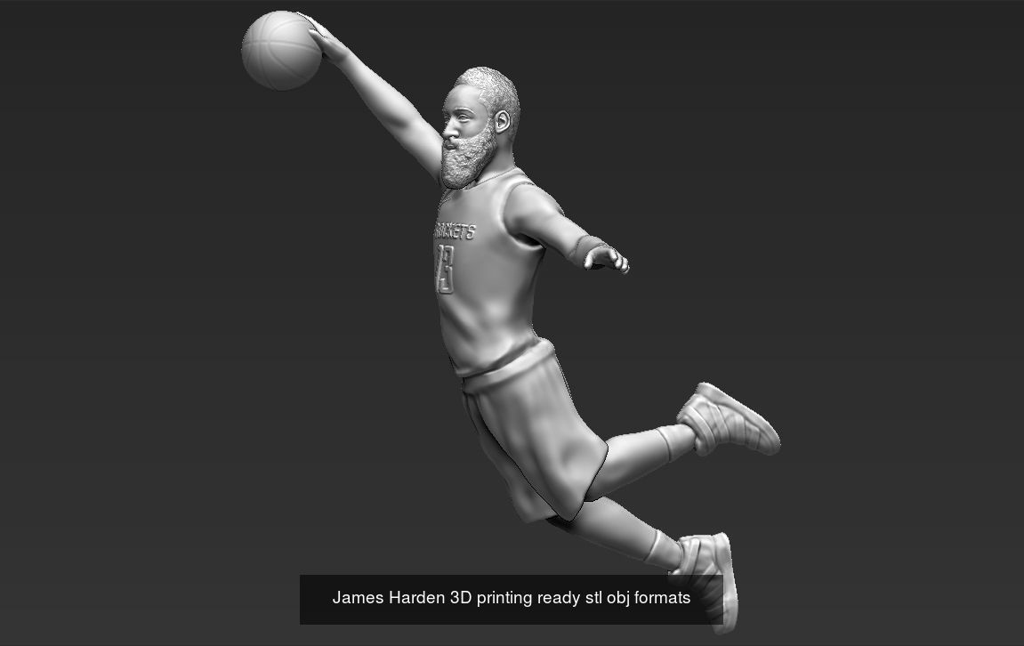 NBA Players 3D printing ready stl obj formats 3D Model Collection_18
