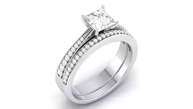 Solitaire ring 3dm stl render detail 3D print model