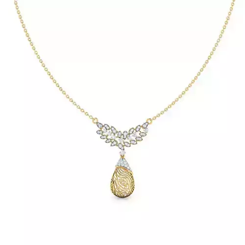 Lupine Wood Grain Necklace 