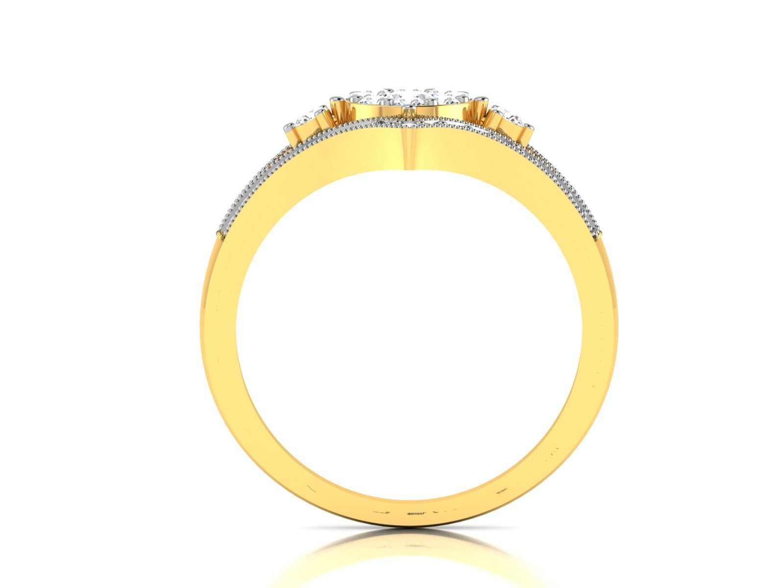Solitaire ring 3dm stl render detail 3D print model 3D print model_2