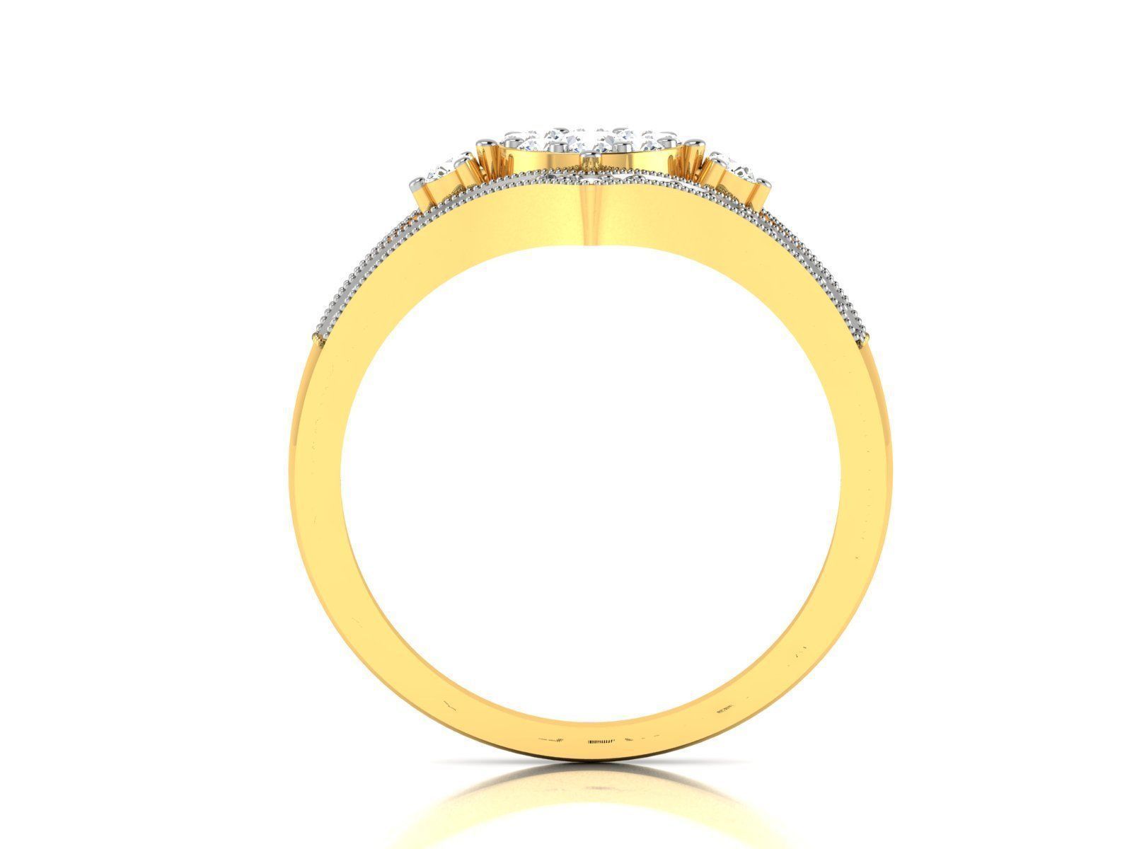 Solitaire ring 3dm stl render detail 3D print model 3D print model_1