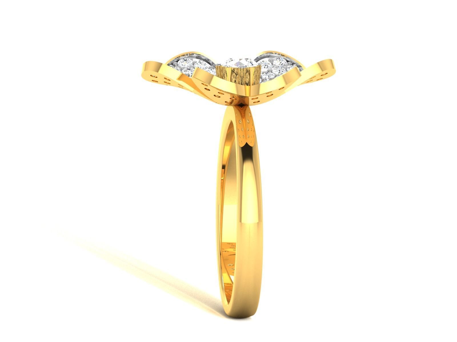Solitaire ring 3dm stl render detail 3D print model 3D print model_6