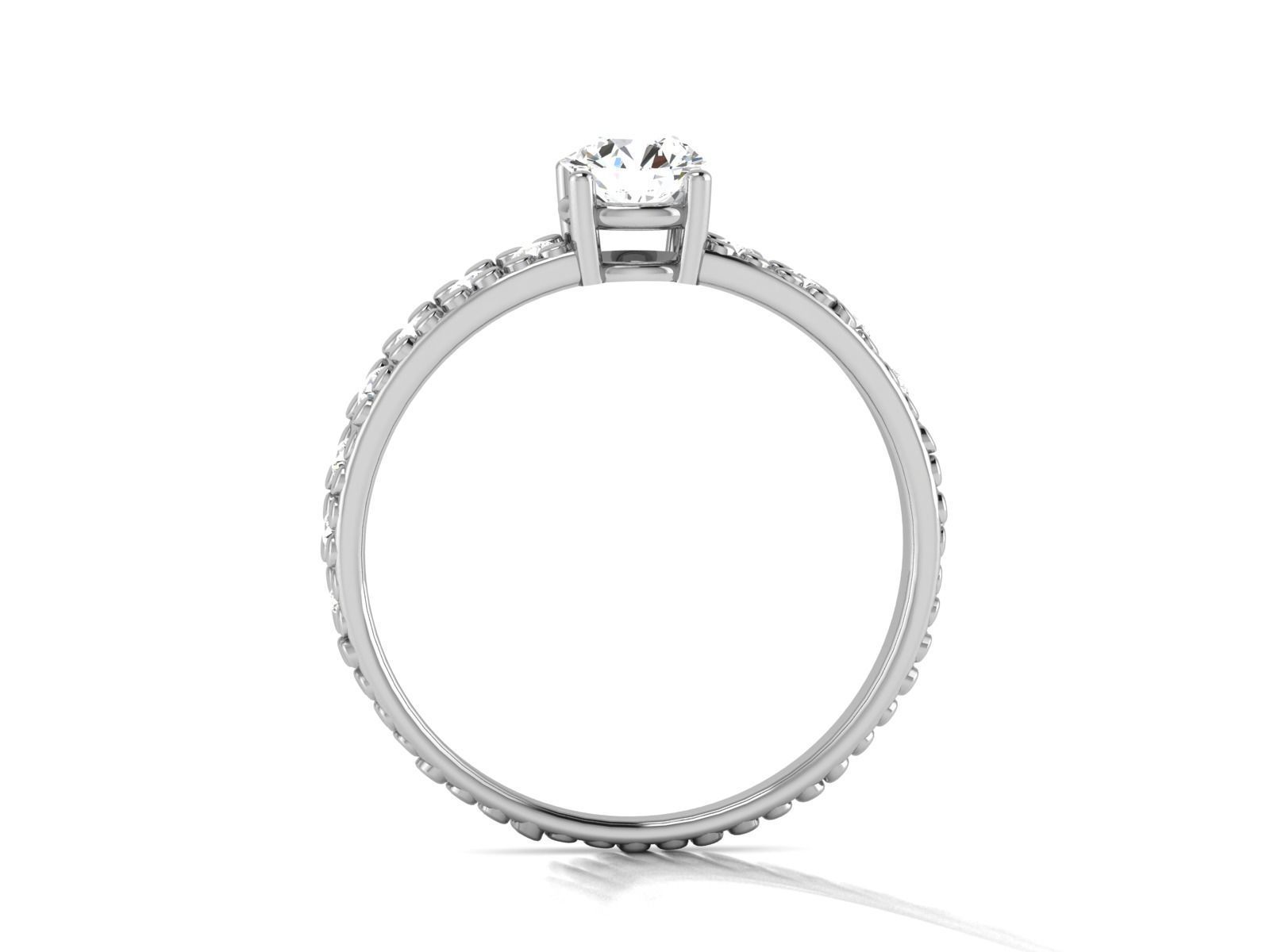 Solitaire ring 3dm stl render detail 3D print model 3D print model_4