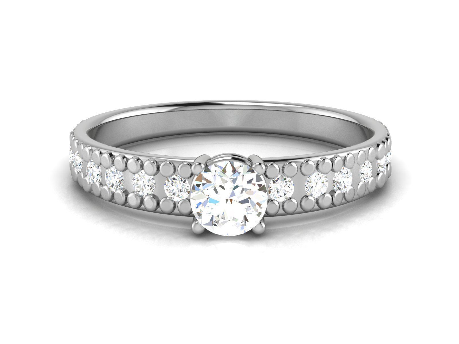 Solitaire ring 3dm stl render detail 3D print model 3D print model_7