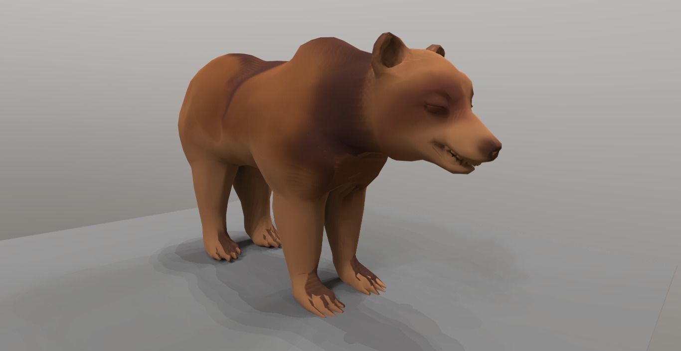 BEAR LOWPOLY Low-poly 3D model_5