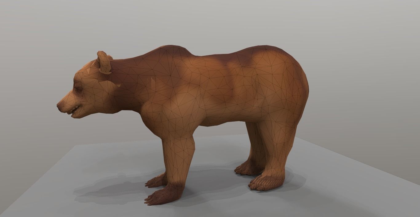 BEAR LOWPOLY Low-poly 3D model_2