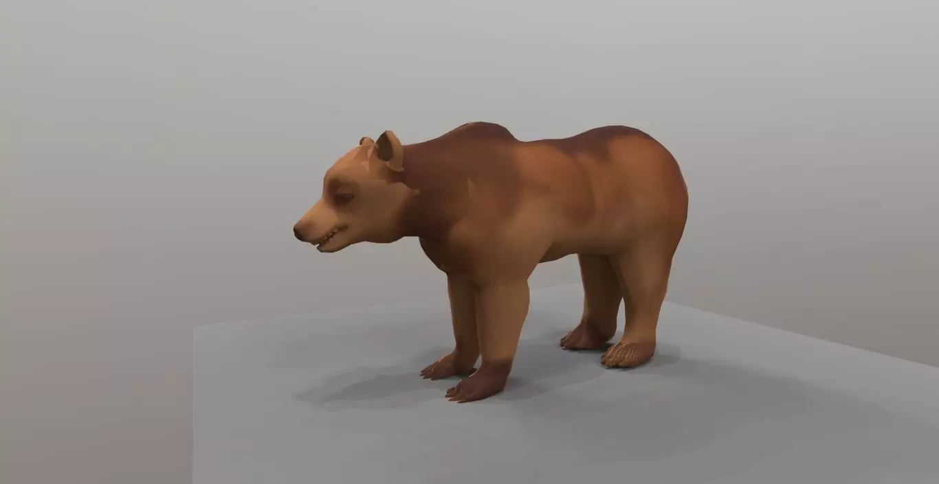 BEAR LOWPOLY Low-poly 3D model_0
