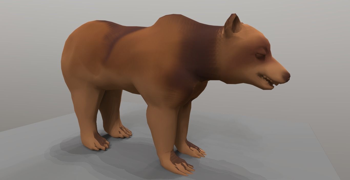 BEAR LOWPOLY Low-poly 3D model_7
