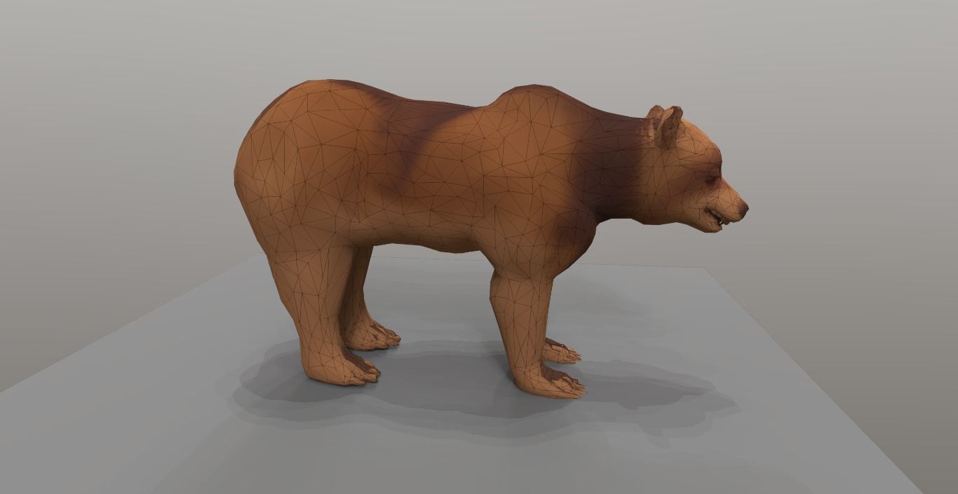 BEAR LOWPOLY Low-poly 3D model_1