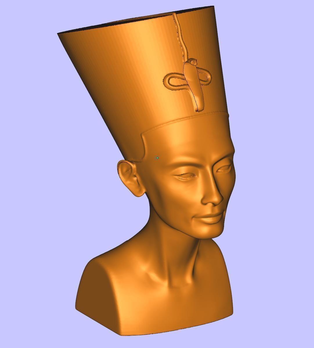 Nefertiti Bust restored 3D print model_2