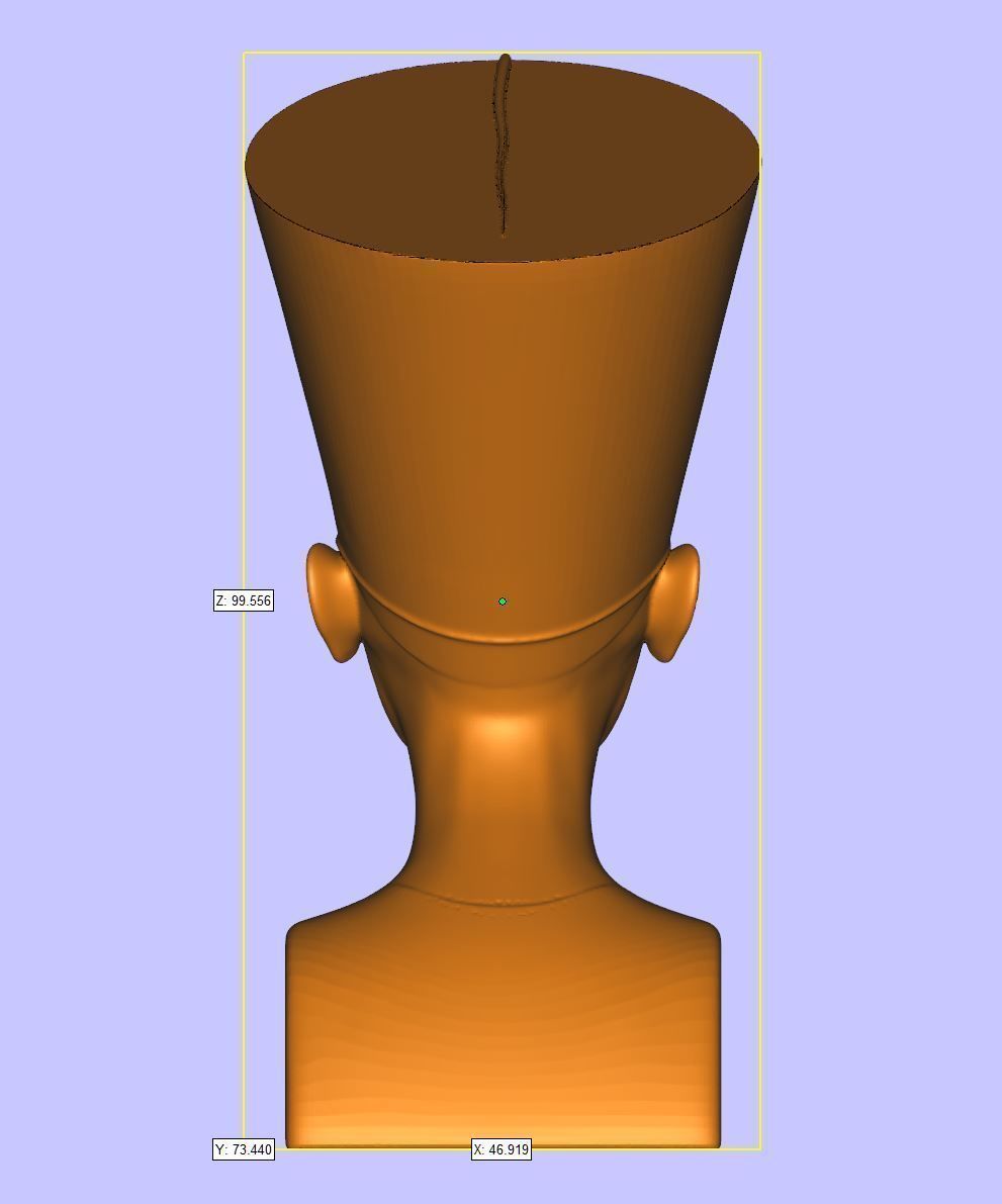 Nefertiti Bust restored 3D print model_7