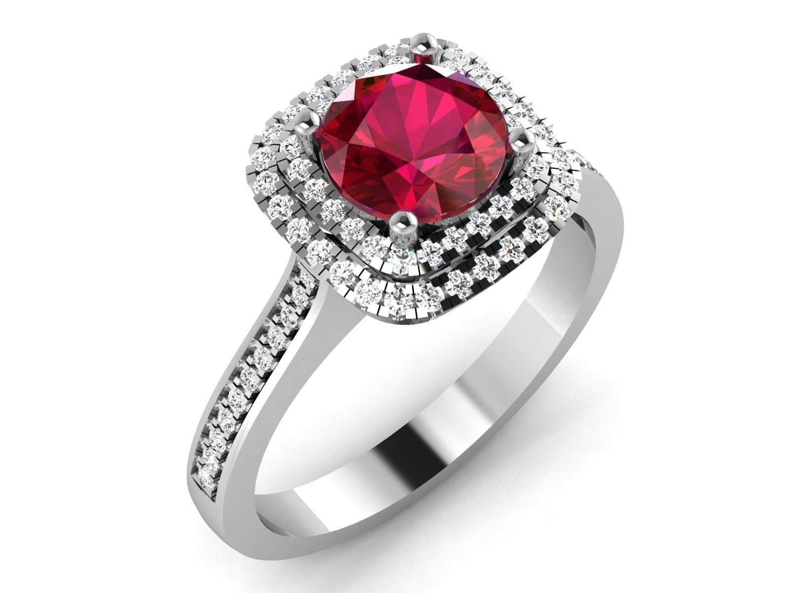 Solitaire ring 3dm stl render detail 3D print model 3D print model_9