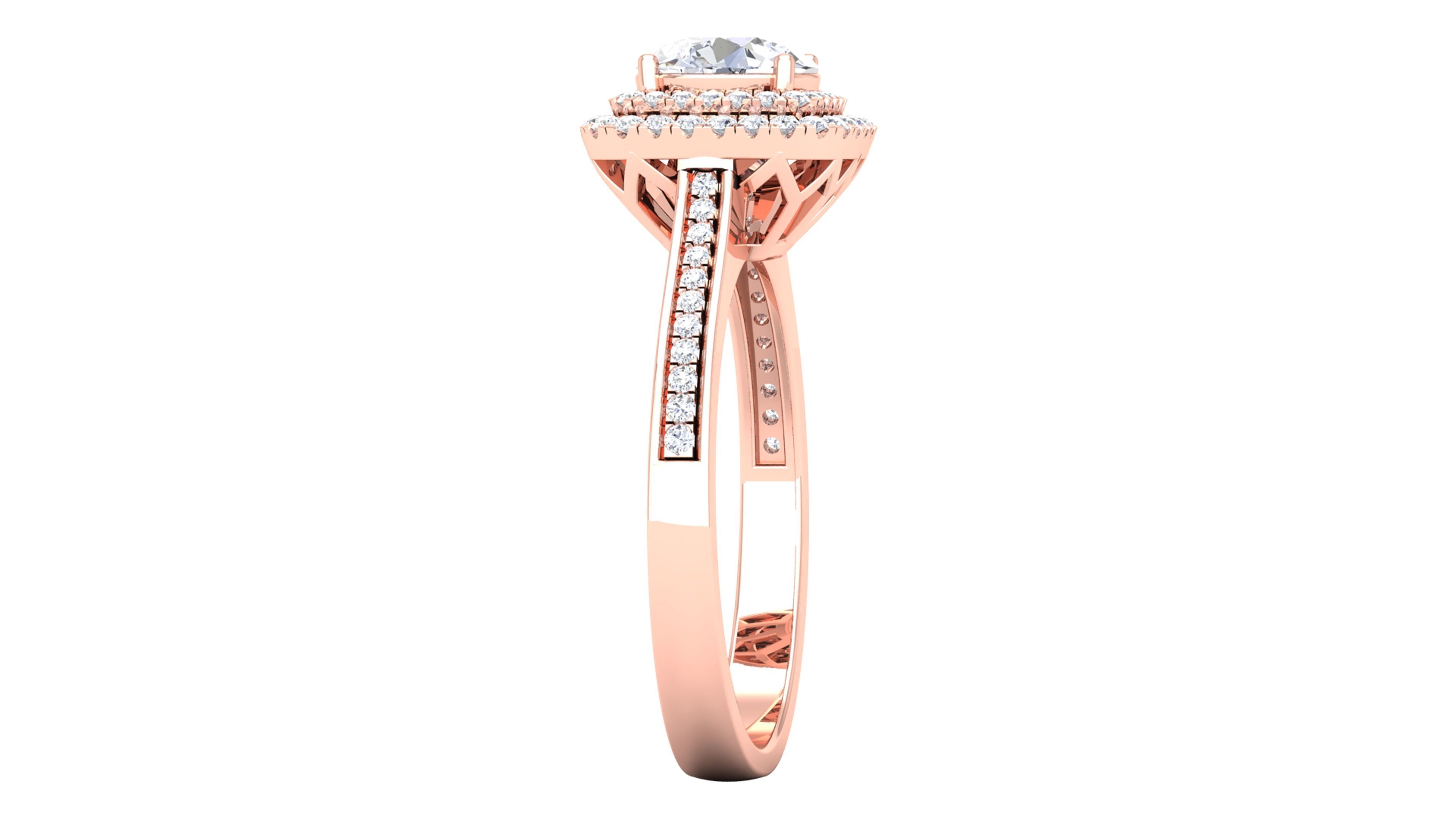 Solitaire ring 3dm stl render detail 3D print model 3D print model_11
