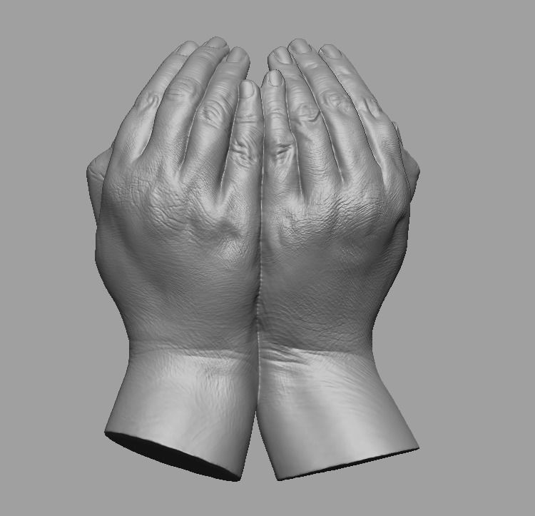 hands carrying sleeping baby 3D print model_47