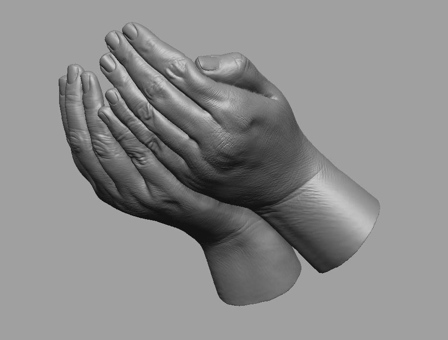 hands carrying sleeping baby 3D print model_57