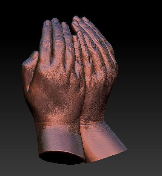 hands carrying sleeping baby 3D print model_30